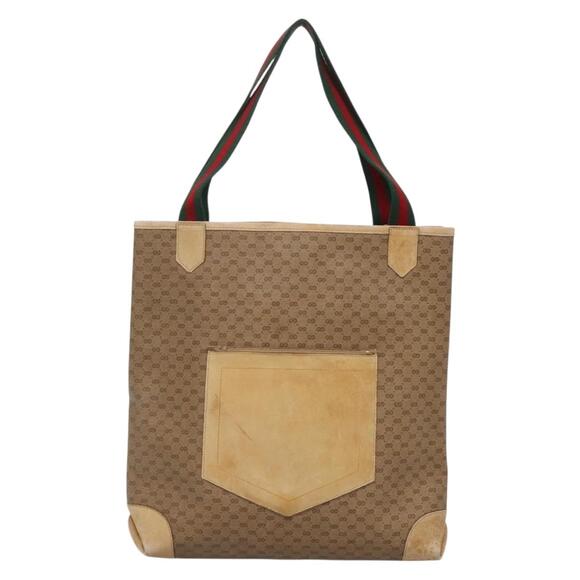 GUCCI Micro GG Supreme Web Sherry Line Bag Pvc Beige 904 002 904 002 - Picture 2 of 12